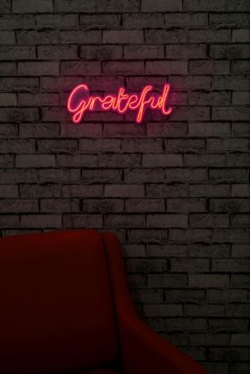 Decoratiune luminoasa LED, Grateful, Benzi flexibile de neon, DC 12 V, Roz