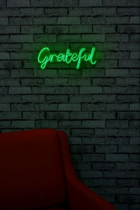 Decoratiune luminoasa LED, Grateful, Benzi flexibile de neon, DC 12 V, Verde