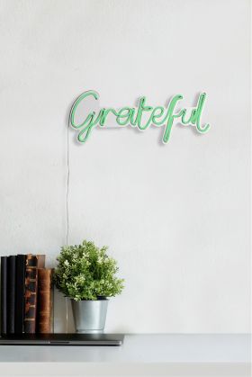 Decoratiune luminoasa LED, Grateful, Benzi flexibile de neon, DC 12 V, Verde