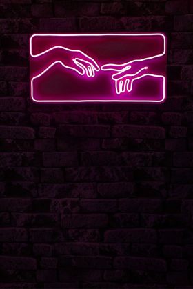 Decoratiune luminoasa LED, Creation of Adam, Benzi flexibile de neon, DC 12 V, Roz