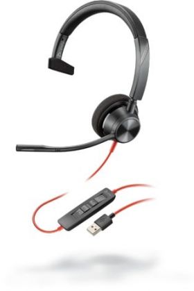 Poly POLY 3310 Căști Prin cablu Bandă de fixare pe cap Apeluri/Muzică USB Tip-A Negru (213928-01)