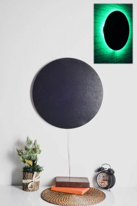 Decoratiune luminoasa LED, Circle, MDF, 60 LED-uri, Verde