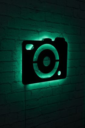 Decoratiune luminoasa LED, Camera, MDF, 60 LED-uri, Verde