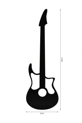 Decoratiune luminoasa LED, Guitar, MDF, 60 LED-uri, Albastru