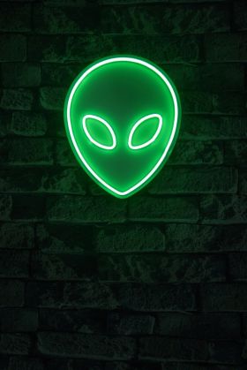 Decoratiune luminoasa LED, Alien, Benzi flexibile de neon, DC 12 V, Verde