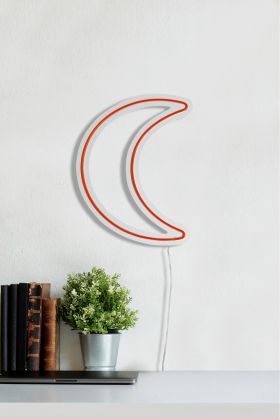 Decoratiune luminoasa LED, Crescent, Benzi flexibile de neon, DC 12 V, Rosu