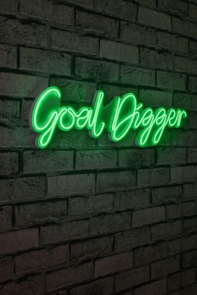 Decoratiune luminoasa LED, Goal Digger, Benzi flexibile de neon, DC 12 V, Verde