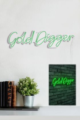 Decoratiune luminoasa LED, Gold Digger, Benzi flexibile de neon, DC 12 V, Verde