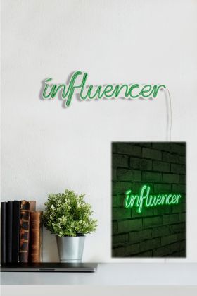 Decoratiune luminoasa LED, Influencer, Benzi flexibile de neon, DC 12 V, Verde