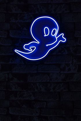 Decoratiune luminoasa LED, Casper The Friendly Ghost, Benzi flexibile de neon, DC 12 V, Albastru