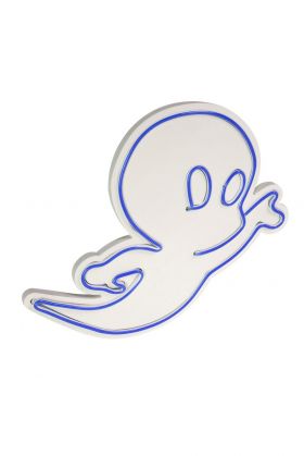 Decoratiune luminoasa LED, Casper The Friendly Ghost, Benzi flexibile de neon, DC 12 V, Albastru