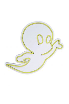 Decoratiune luminoasa LED, Casper The Friendly Ghost, Benzi flexibile de neon, DC 12 V, Galben