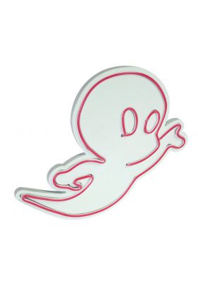 Decoratiune luminoasa LED, Casper The Friendly Ghost, Benzi flexibile de neon, DC 12 V, Rosu