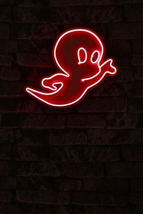 Decoratiune luminoasa LED, Casper The Friendly Ghost, Benzi flexibile de neon, DC 12 V, Rosu