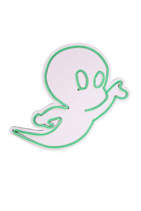 Decoratiune luminoasa LED, Casper The Friendly Ghost, Benzi flexibile de neon, DC 12 V, Verde