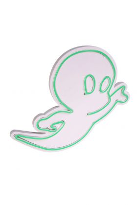 Decoratiune luminoasa LED, Casper The Friendly Ghost, Benzi flexibile de neon, DC 12 V, Verde