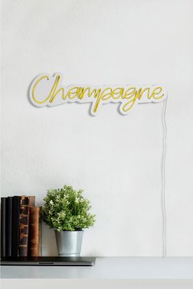 Decoratiune luminoasa LED, Champagne, Benzi flexibile de neon, DC 12 V, Galben