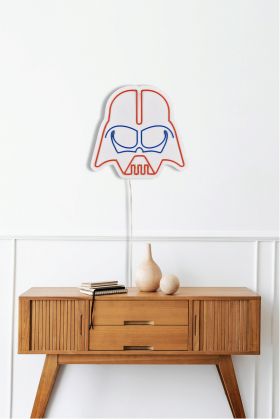 Decoratiune luminoasa LED, Darth Vader, Benzi flexibile de neon, DC 12 V, Rosu albastru