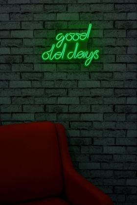 Decoratiune luminoasa LED, Good Old Days, Benzi flexibile de neon, DC 12 V, Verde