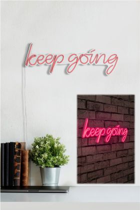 Decoratiune luminoasa LED, Keep Going, Benzi flexibile de neon, DC 12 V, Roz