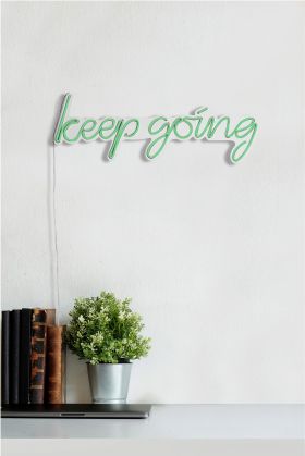 Decoratiune luminoasa LED, Keep Going, Benzi flexibile de neon, DC 12 V, Verde