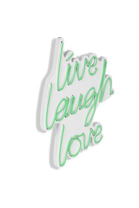 Decoratiune luminoasa LED, Live Laugh Love, Benzi flexibile de neon, DC 12 V, Verde