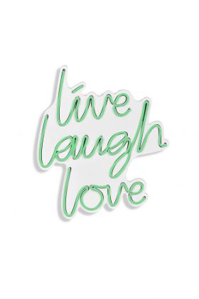 Decoratiune luminoasa LED, Live Laugh Love, Benzi flexibile de neon, DC 12 V, Verde