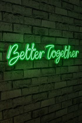 Decoratiune luminoasa LED, Better Together, Benzi flexibile de neon, DC 12 V, Verde