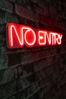 Decoratiune luminoasa LED, No Entry, Benzi flexibile de neon, DC 12 V, Rosu