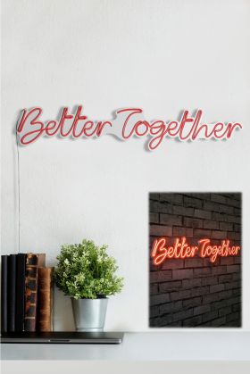 Decoratiune luminoasa LED, Better Together, Benzi flexibile de neon, DC 12 V, Rosu