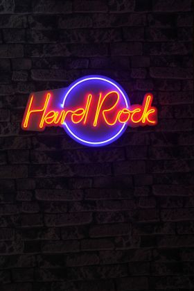 Decoratiune luminoasa LED, Hard Rock, Benzi flexibile de neon, DC 12 V, Albastru rosu