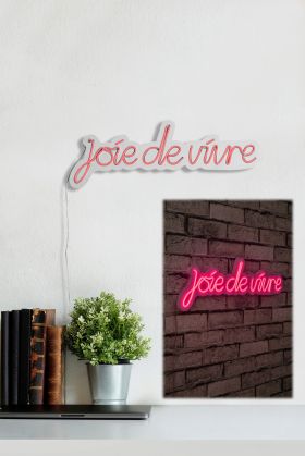 Decoratiune luminoasa LED, Joie de Vivre, Benzi flexibile de neon, DC 12 V, Roz