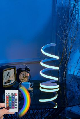 Lampa de masa, Curlux, 509CRL1113, Aluminiu, Multicolor