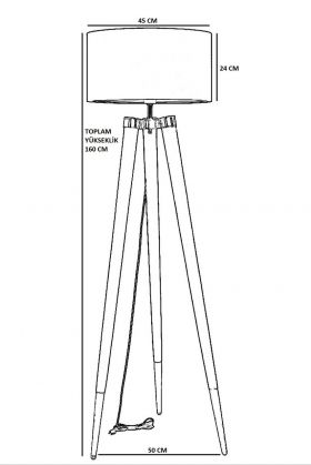 Lampadar, Luin, 534LUN4398, Corp din carpen, Maro / Nuc