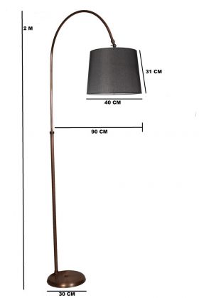 Lampadar, Luin, 534LUN3193, Metal, Crom / Negru