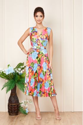 Rochie Simone Roz Multicolora