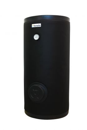 Boiler cu 2 serpentine FORNELLO SOL 150 LT 2S, pentru centrala termica si solar, montaj pe sol, izolatie termica, manta de protectie , flansa de vizitare