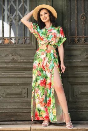 Compleu de vara Hibiscus din doua piese