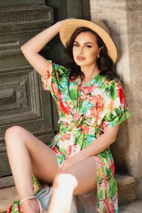 Compleu de vara Hibiscus din doua piese