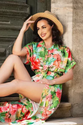 Compleu de vara Hibiscus din doua piese