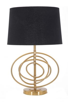 Lampa de masa, Fluy, Mauro Ferretti, 1 x E27, 40W, negru/auriu