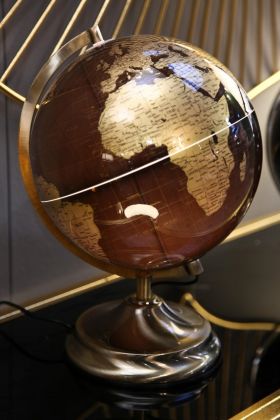 Decoratiune luminoasa Globe, Mauro Ferretti, 1 x E14, 40W, Ø 25x38 cm, fier