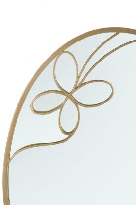 Oglinda decorativa Butterfly Line, Mauro Ferretti, 66x90 cm, fier, auriu