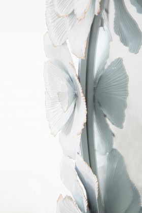 Oglinda decorativa Flower, Mauro Ferretti, 82x85.5 cm, fier, alb/auriu