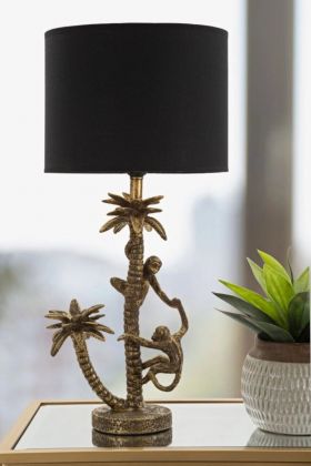 Lampa de masa Palm, Mauro Ferretti, 1 x E27, 40W, Ø 28x61 cm, negru/auriu