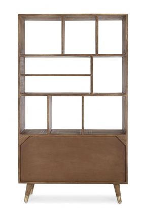 Biblioteca Dhaval, Bizzotto, 100 x 40 x 175 cm, lemn de mango/MDF