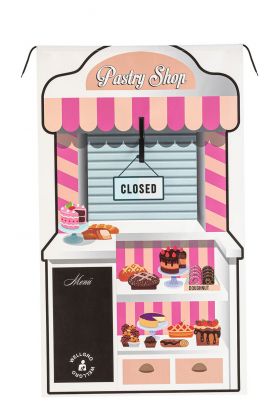 Joc cu fixare pe usa, Pastry Shop, 137x77x0.1 cm, Piele ecologica, Roz