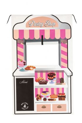 Joc cu fixare pe usa, Pastry Shop, 137x77x0.1 cm, Piele ecologica, Roz