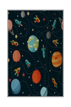 Covor de hol, EXFAB19, 80x150 cm, Poliester, Multicolor