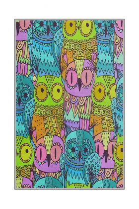 Covor, KHMFESTO0018KEÇE, 80x120 cm, Poliester, Multicolor